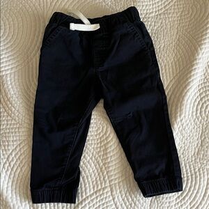Cat & Jack Black Jogger Pants with White Drawstring